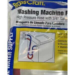 Brass Craft Washing Machine Fill Hose 3/4” X 60 Inches New